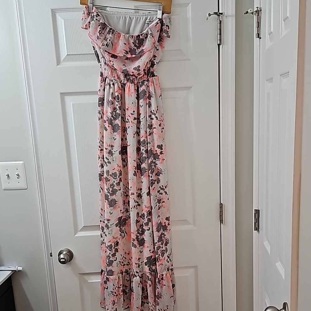 Floral Pink Maxi Dress